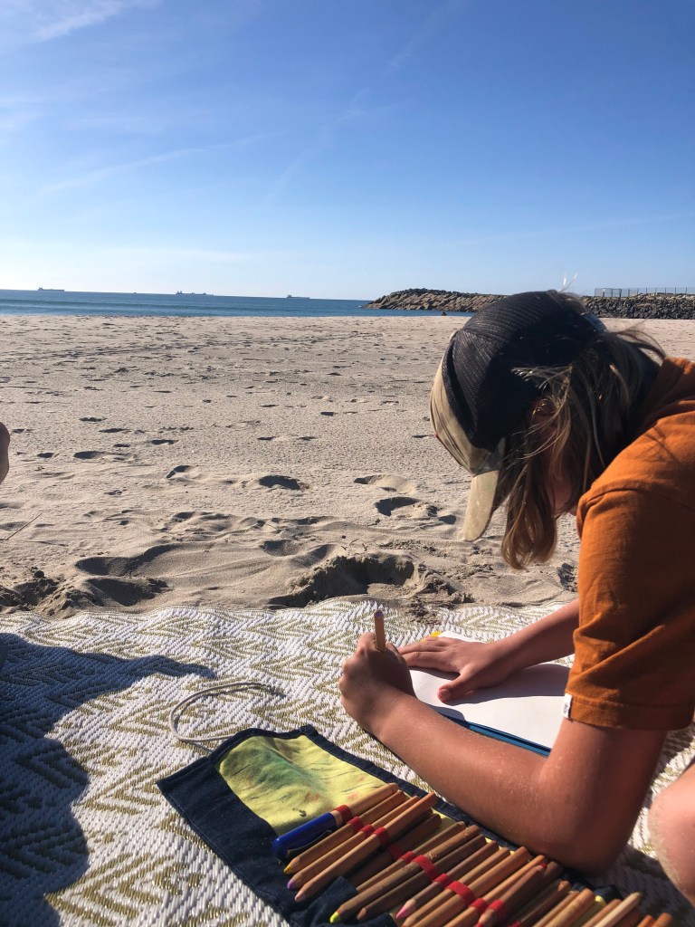 Home school on the beach 
