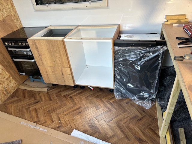 self build camper kitchen